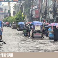 ফেনীতে বৃষ্টিপাতে রেকর্ড, মুহুরী বইছে বিপৎসীমার ওপর দিয়ে। ছবি: সারাবেলার খবর